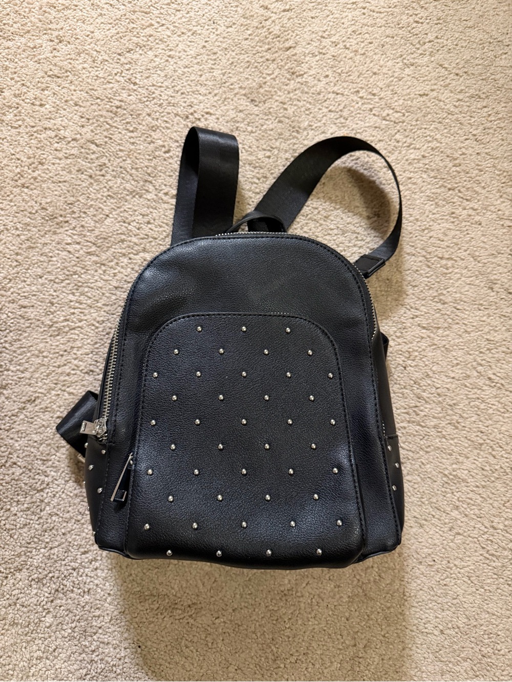 Cynthia Rowley Black Silver Studded Mini Backpack
